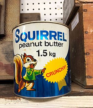 Squirrel Peanut Butter tin