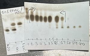 TLC Reaction monitoring and column chromatography