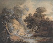 Thomas Gainsborough - Cattle Watering by a Stream - Google Art Project