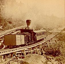 Train Leaving the Depot, Mt. Washington Railroad