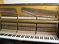 Upright piano inside