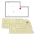 Wayne County Nebraska Incorporated and Unincorporated areas Wayne Highlighted