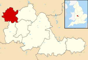 Wolverhampton shown within the West Midlands county