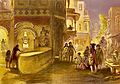 1867 CE chromolithograph, Diwali, feast of lamps, by William Simpson