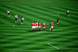 1999 FA Cup Final Solano free kick