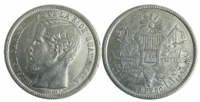 1 peso Guatemala - 1864