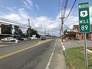 2018-09-19 13 19 38 View north along U.S. Route 9 (Atlantic City Boulevard) just north of Motor Road and Gladney Avenue along the border of Berkeley Township and Pine Beach in Ocean County, New Jersey