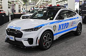 2022 Ford Mustang Mach-E GT NYPD RMP 3000 (FSD), front NYIAS 2022