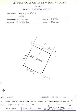 714 - Arcola - house, stables, garden, fence - PCO Plan Number 714 (5045109p1)