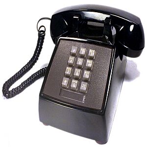 AT&T push button telephone western electric model 2500 dmg black