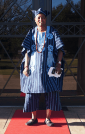 A Yoruba man garbed in traditional clothing