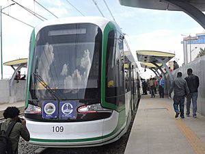 Addis Ababa Light Rail vehicle, March 2015