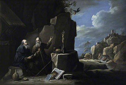 Anne Margaret Coke, Elijah and the Ravens (after Teniers), Shugborough Hall, National Trust