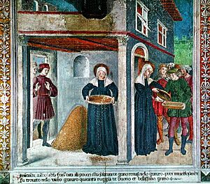 Antoniazzo Romano – Santa Francesca Romana e il miracolo del grano