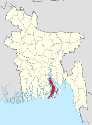 Location of Bhola in Bangladesh