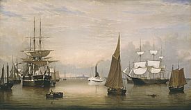 Boston Harbor by Fitz Henry Lane 1856 inv 203