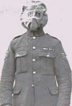 British soldier in a Hypo or Smoke helmet