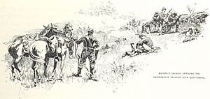 Buford's cavalry opposing the Confederate advance