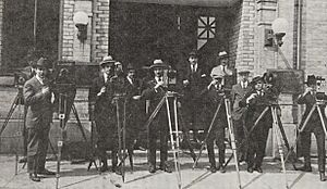 Cameramen for the Canadian Government Motion Picture Bureau in 1925