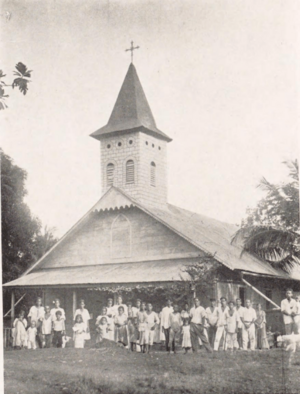 Catholic Church in Tonowas island, Truck (from a book published in 1932)