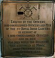 Christ Church Mhow Plaque 5th Royal Irish Lancers