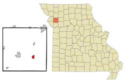 Location of Lathrop, Missouri