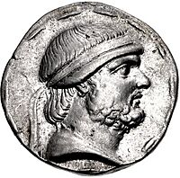 Coin of Phraates II (cropped), Seleucia mint