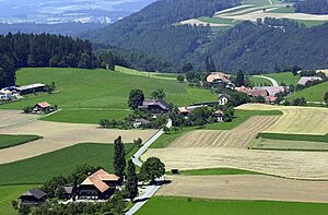 Englisberg, aerial view - western direction - Gurten Mountain in the background