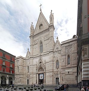Facciata Duomo di Napoli - BW 2013-05-16