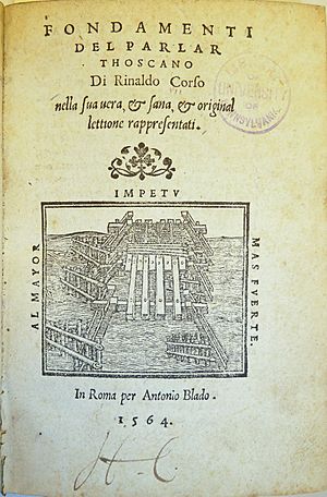 Fondamenti del parlar Thoscano di Rinaldo Corso, Antonio Blado, 1564