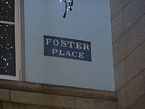 Foster Place, Dublin, street sign, named after John Foster