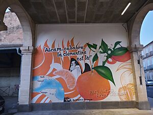 Fresque histoire de la clémentine Puisserguier Hérault France