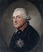 Old man, white hair slightly disheveled, wearing a velvet jacket, with a chivalric order pinned to jacket.