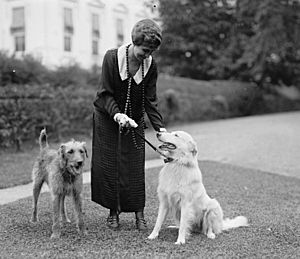Grace Coolidge with dogs crop