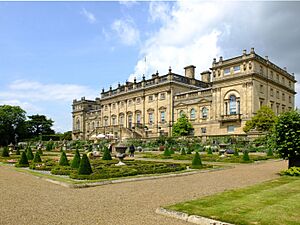 Harewood House from the terrace garden