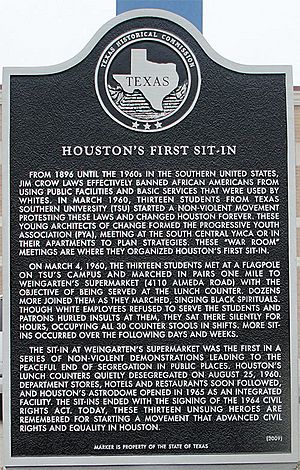 Houston Sit-in Historical Marker