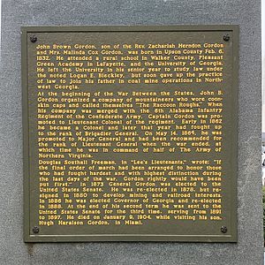 John Brown Gordon plaque