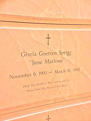 June Marlowe Grave