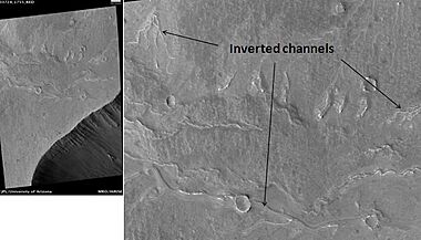 Juventae Chasma Inverted Channels