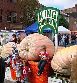 King Pumpkin of the Barnesville Pumpkin Festival in 2008