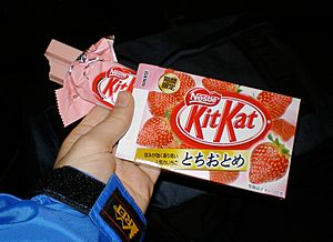 Kit Kat Strawberry with packaging