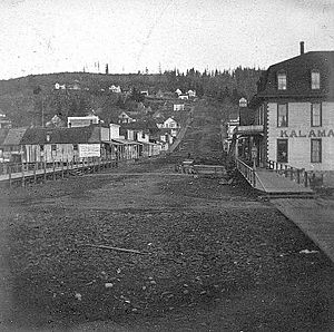 Main street in Kalama, Washington, November 8, 1900 (KIEHL 268)
