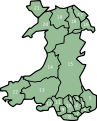 Map Cymru 1996 gyda rhifau