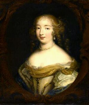 Marguerite Louise d'Orléans (detail) from a set of portraits called "The three sisters of Mademoiselle de Montpensier