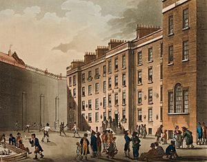 Microcosm of London Plate 036 - Fleet Prison by Thomas Rowlandson and Augustus Pugin cropped