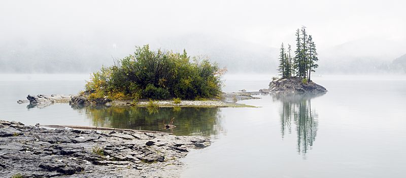 Misty Minnewanka Lake