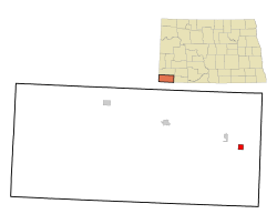 Location of Gascoyne, North Dakota