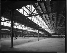 OVERALL VIEW TO EAST-NORTHEAST OF ASSEMBLY AREA. - Ford Motor Company Long Beach Assembly Plant, Assembly Building, 700 Henry Ford Avenue, Long Beach, Los Angeles County, CA HAER CAL,19-LONGB,2-A-34