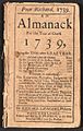 Poor Richard Almanack 1739