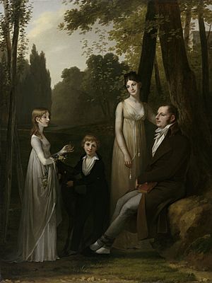 Portret van Rutger Jan Schimmelpenninck en zijn gezin Rijksmuseum SK-A-3097